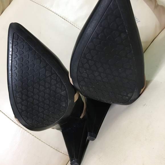 Chinese Laundry EUC black and tan strap 4 inch heel mules size 8 - Picture 5 of 12